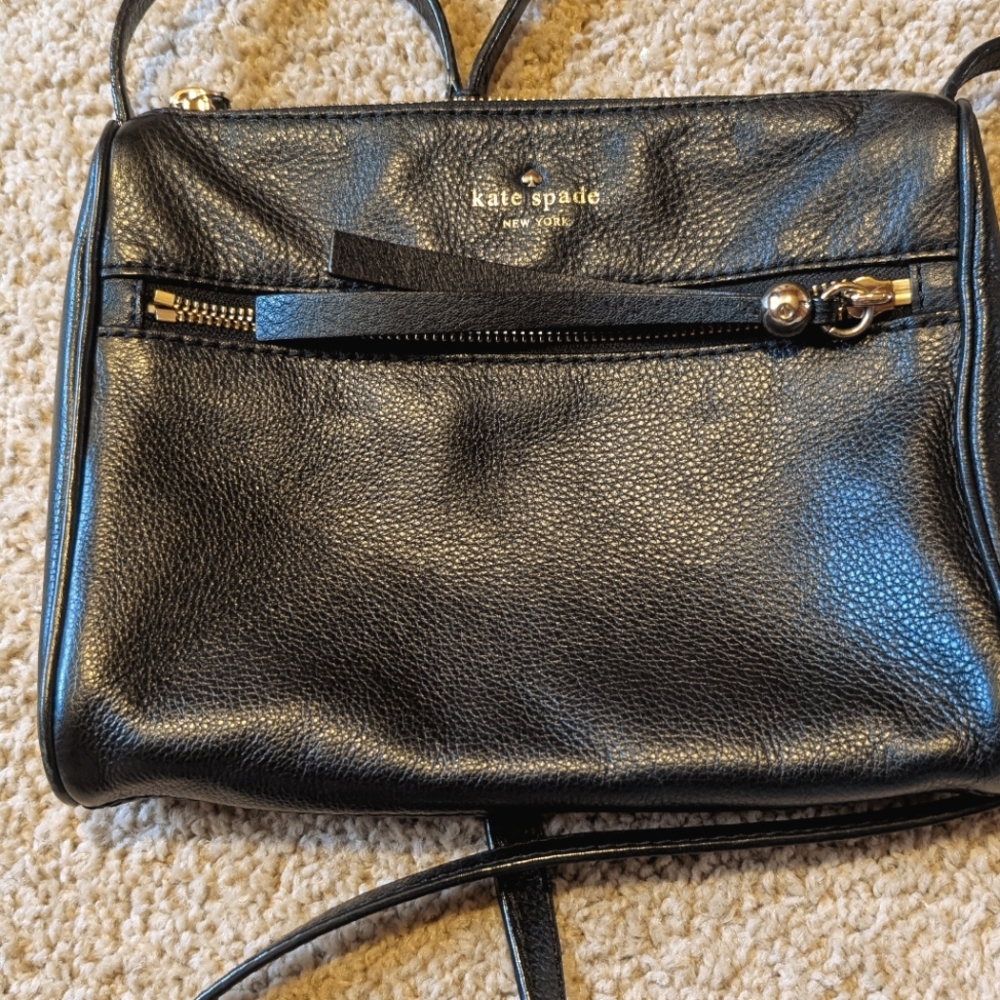 Kate Spade Black Pebbled Leather Crossbody Bag